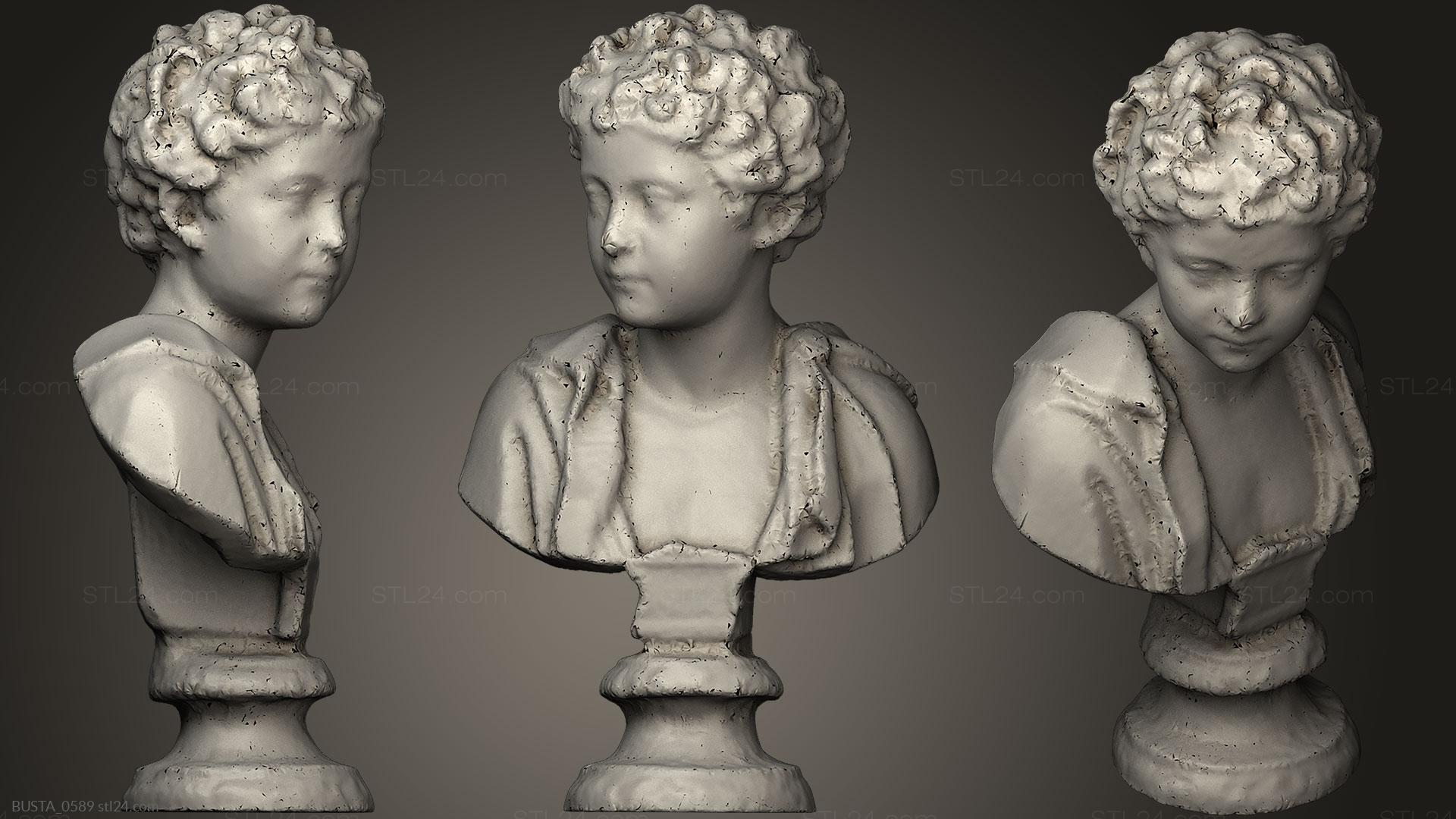 Бюсты и головы античные и исторические (Анний Вер 221, BUSTA_0589) 3D модель для ЧПУ станка